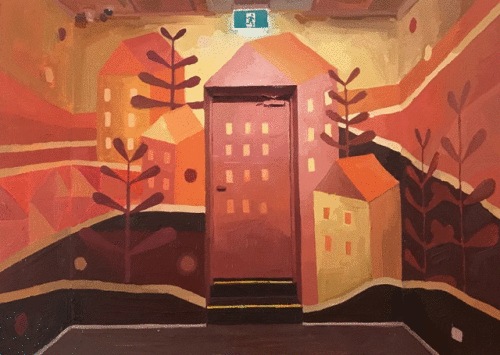 ELLEN NORRISH - The Pink Room (Highly Commended Award, Painting Category, City of Wanneroo Community Art Award 2018)