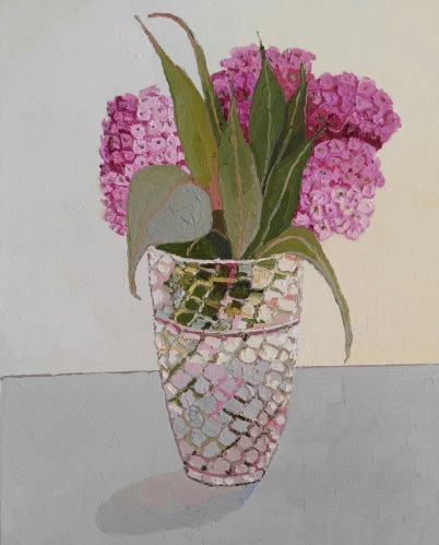 CHLOE TUPPER - Hydrangeas in Crystal Vase