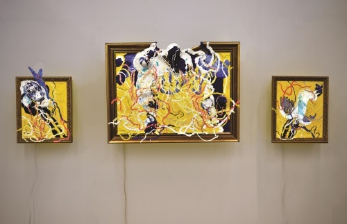 DESMOND MAH - I Dream of Stealing from Hermes Too (triptych)