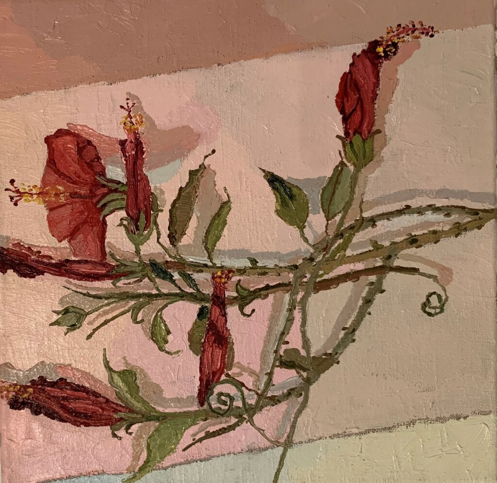CHLOE TUPPER - Red Hibiscus Flowers Laying - STALA CONTEMPORARY