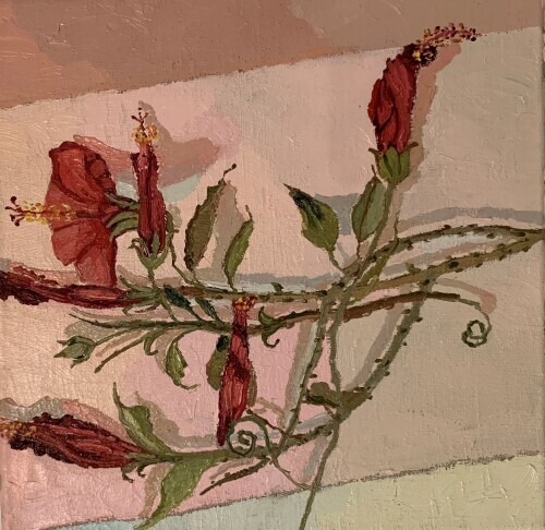 CHLOE TUPPER - Red Hibiscus Flowers Laying 