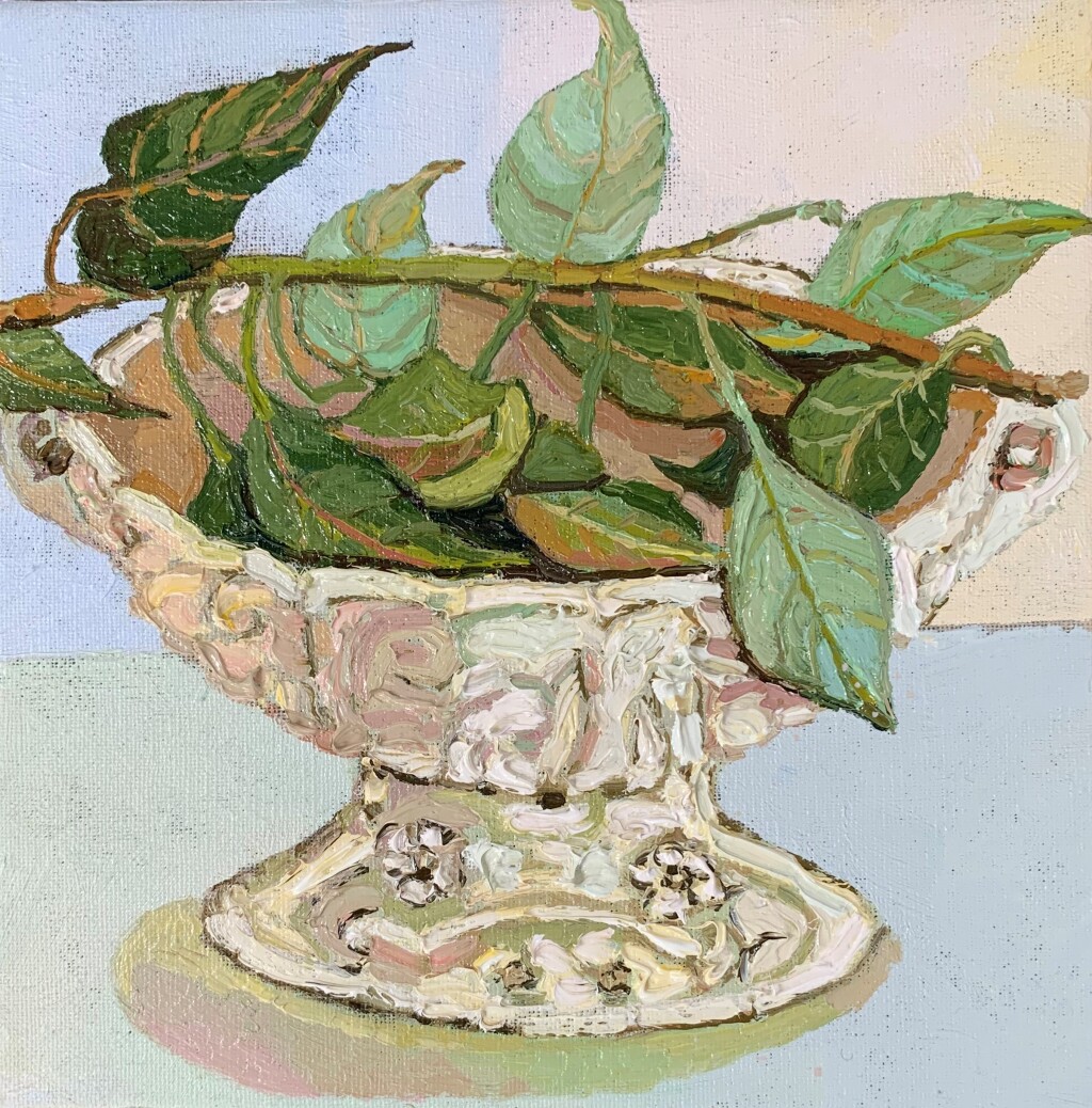 CHLOE TUPPER - Leaves on branch in stone bowl - STALA CONTEMPORARY