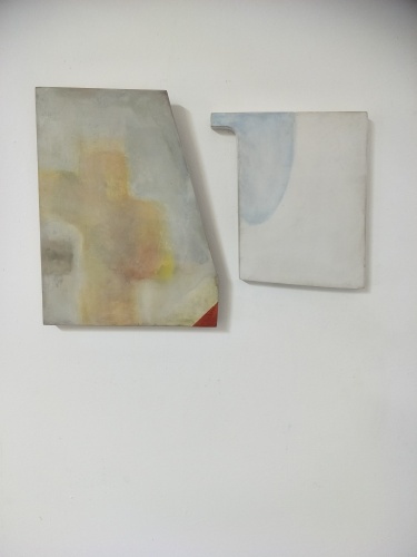 ROSE MOXHAM (QLD) - What floats to the top (white) diptych