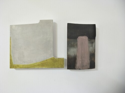 ROSE MOXHAM (QLD) - Landfall with pink beacon (diptych)