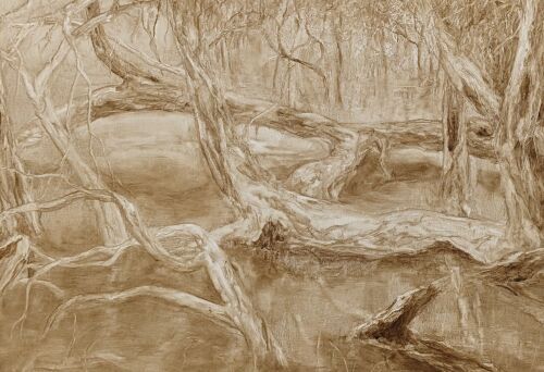 DI CUBITT - Wetland (Ghost) oil on board *If bought as a set with 'Wetland (Remnant)' total price is $2000*
