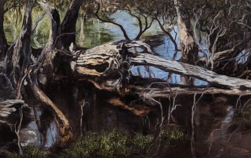 DI CUBITT - Wetland (Remnant) oil on board *If bought as a set with 'Wetland (Remnant)' total price is $2000*