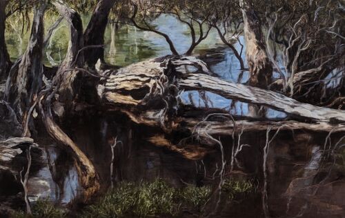 DI CUBITT - Wetland (Remnant) oil on board *If bought as a set with 'Wetland (Remnant)' total price is $2000*