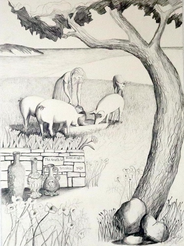 SHANA JAMES - Circe Feeding the Pigs