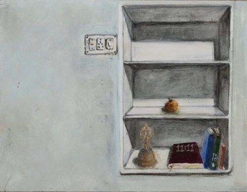 CATHERINE PARKER (QLD) - Still life with Tibetan Bell and 11:11 Gateway journal